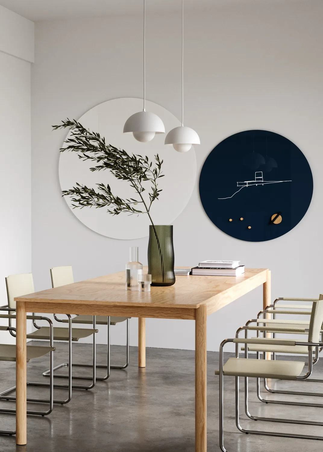 Chatboard Orbit rund magnetisk glastavle 3 str sortiment