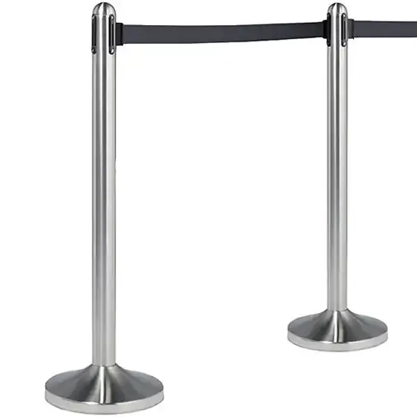 Display RS-RT-RVS-BL kø-stolpe 210 cm sort sele