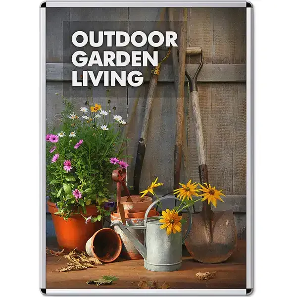 Display snapramme 100x140 cm sølv 32 mm runde hjørner