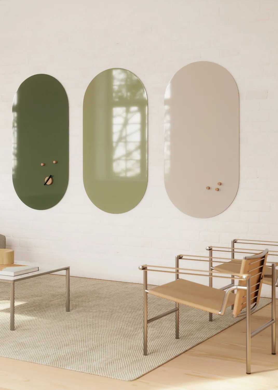 Chatboard Ambit glastavle oval væg magnetisk