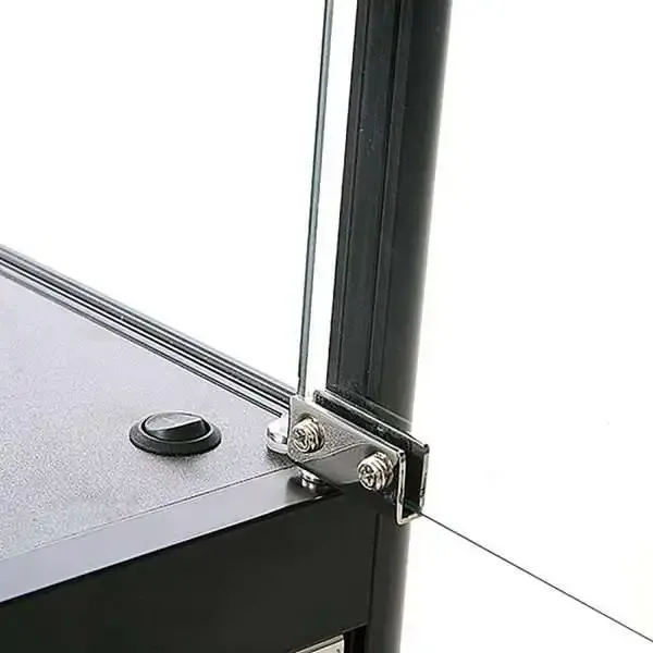 Display Udstillingsmontre LED sort 90x90x45 cm