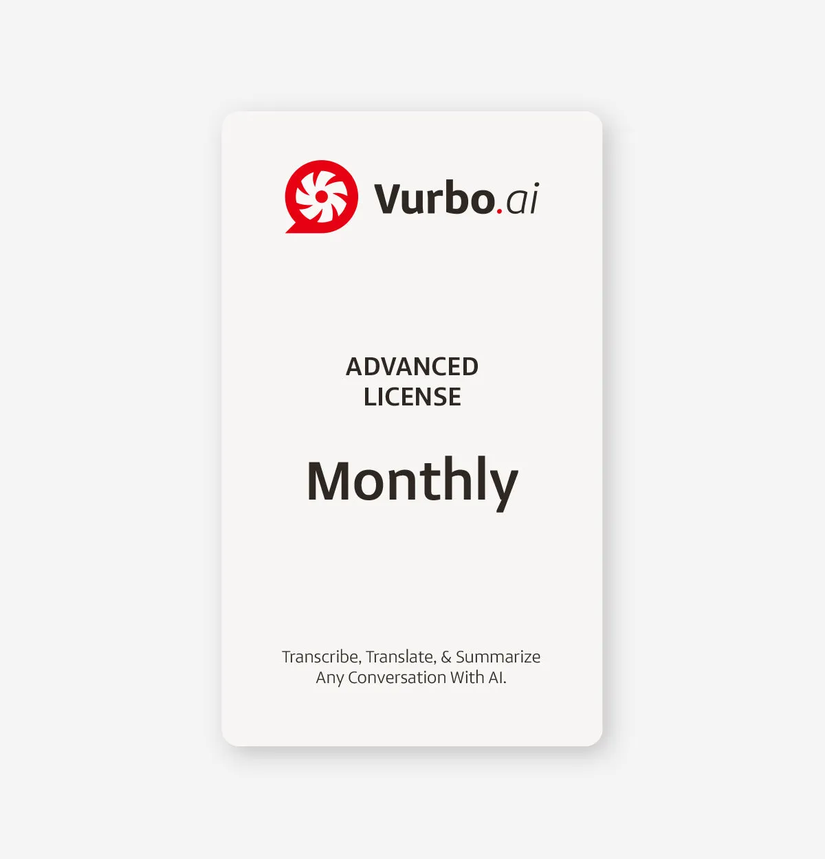 Vurbo.ai Adv softwarelicens 30 dage ubegrænset