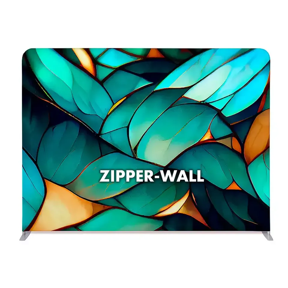 Display Zipper Wall Straight Basic 300x230 messe væg