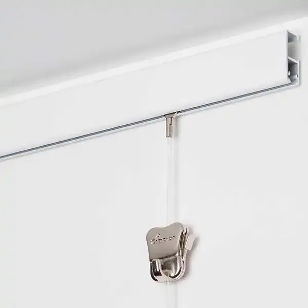 Display Cliprail Pro VC10150 galleriskinne hvid 150 cm 45 kg