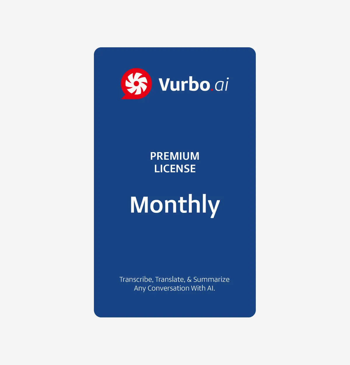 Vurbo.ai Premium software ubegrænset tolkning