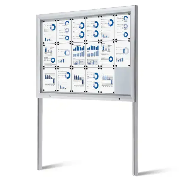 Display SCT Outdoor opslagsskab 18xA4 magnettavle