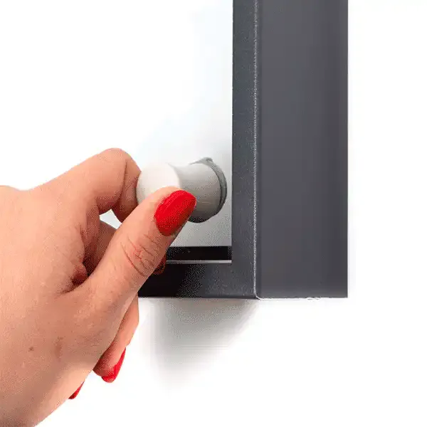Display Slim opslagsskab 12xA4 antracitgrå låsbart