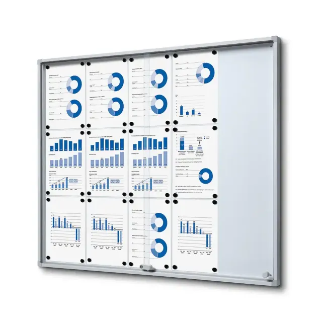 Display Slim opslagsskab 15xA4 med skydedøre B1
