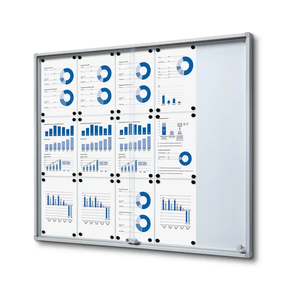 Display Slim opslagsskab 15xA4 med skydedøre B1