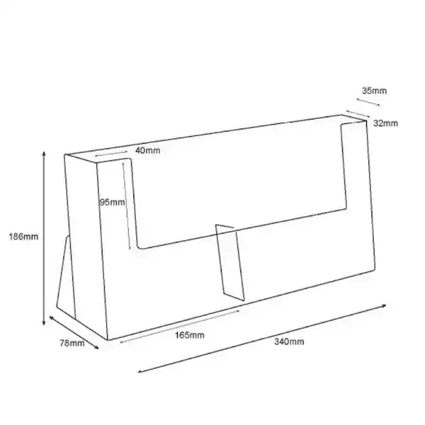 Taymar 2C155H brochureholder bord A5 2 rum