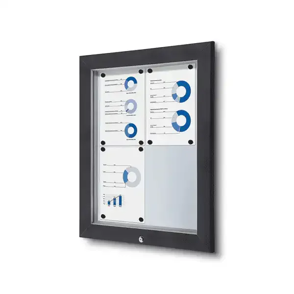 Display Premium Outdoor opslagsskab 4xA4 antracit vandtæt