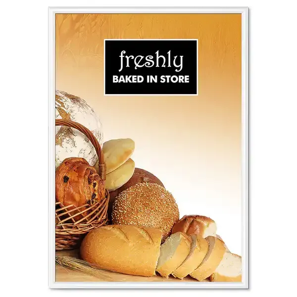 Display snapramme 25 mm hvid 70x100 cm antirefleks