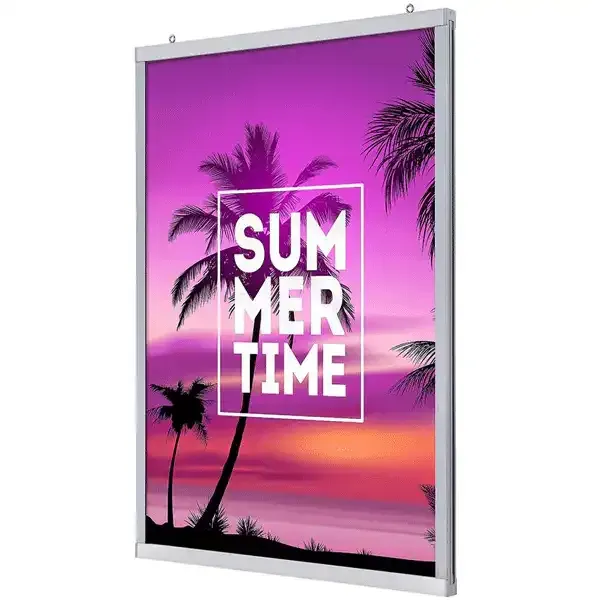 Display LED plakatramme Slide In 70x100 cm dobbelt