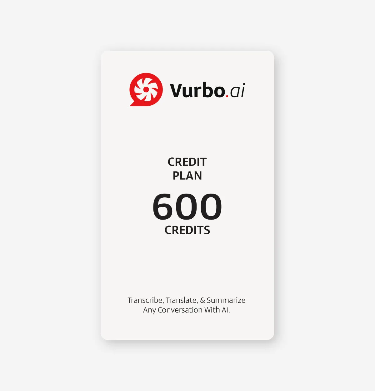 Vurbo.ai kreditpakke softwarelicens med credits