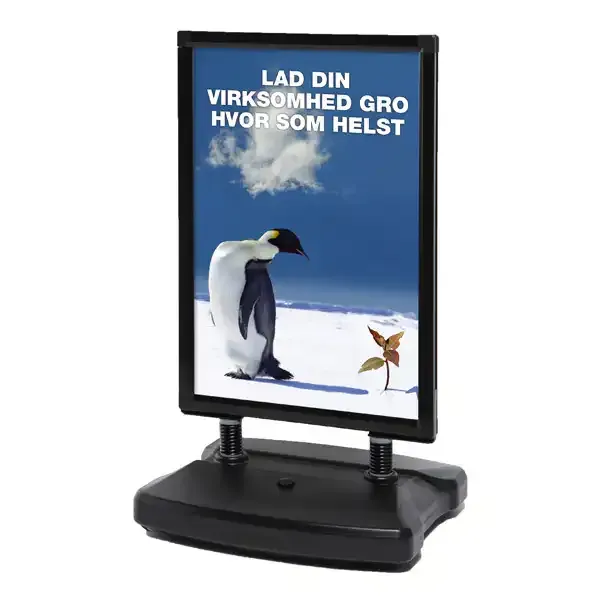 Display Windtalker City gadeskilt 70x100 cm SORT 2 plakater