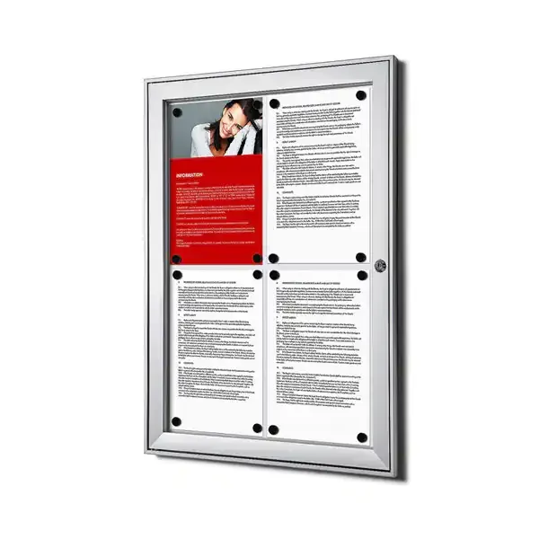 Display SCS4xA4 opslagsskab 4xA4 magnet sølv
