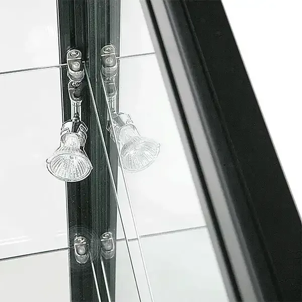 Display LED glasmontre 45x90x45 cm sort