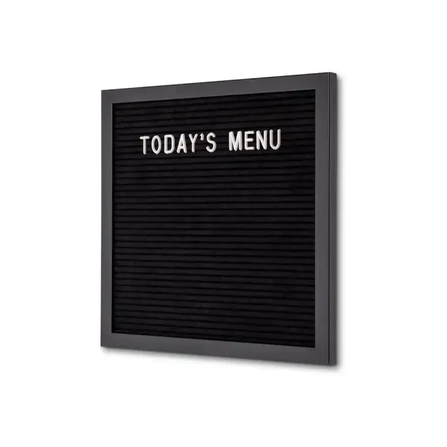 Display Bogstavstavle 30x30 cm opslagstavle sort ramme