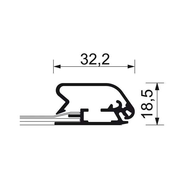 Display KRA2G32 snapramme A2 32mm aluminium sølv
