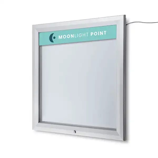 Display Premium LED opslagsskab 6xA4 magnet udendørs lys