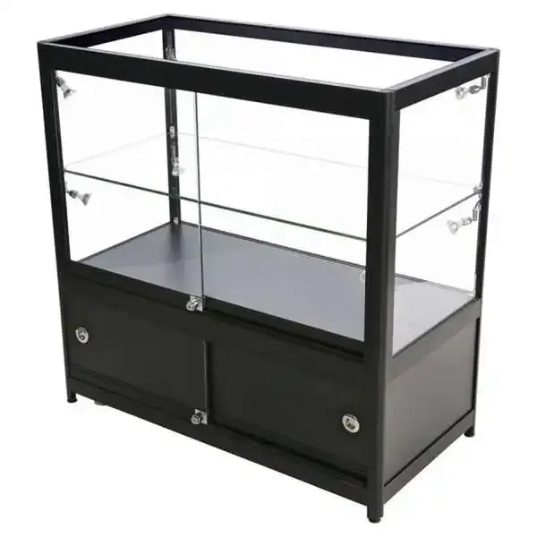 Display LED montre 90x90x45 cm sort underskab
