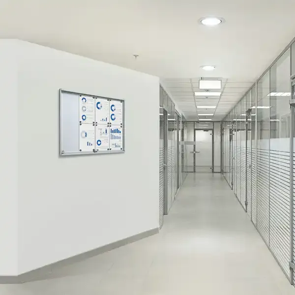 Display Slim opslagsskab 18xA4 med skydedøre B1