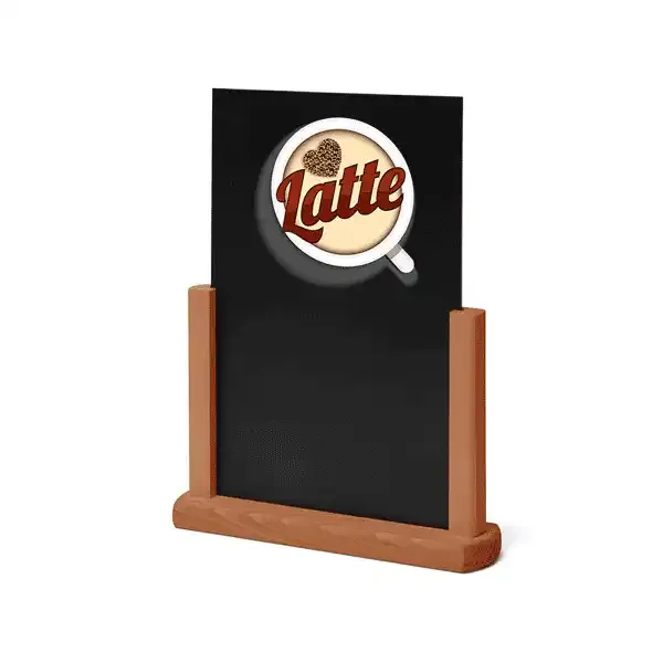 Display Disk TCHBLBA5 menutavle A5 teak dobbeltsidet