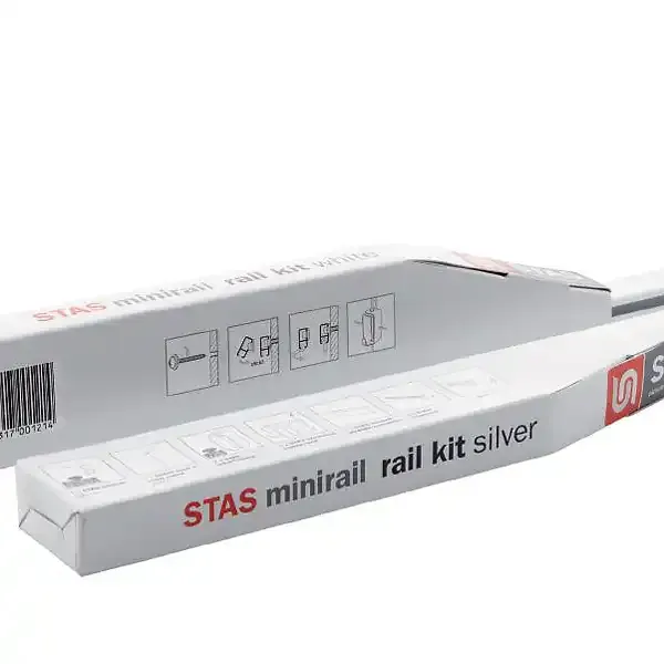 Minirail BM30220 galleriskinne sølv 200 cm komplet sæt 25 kg