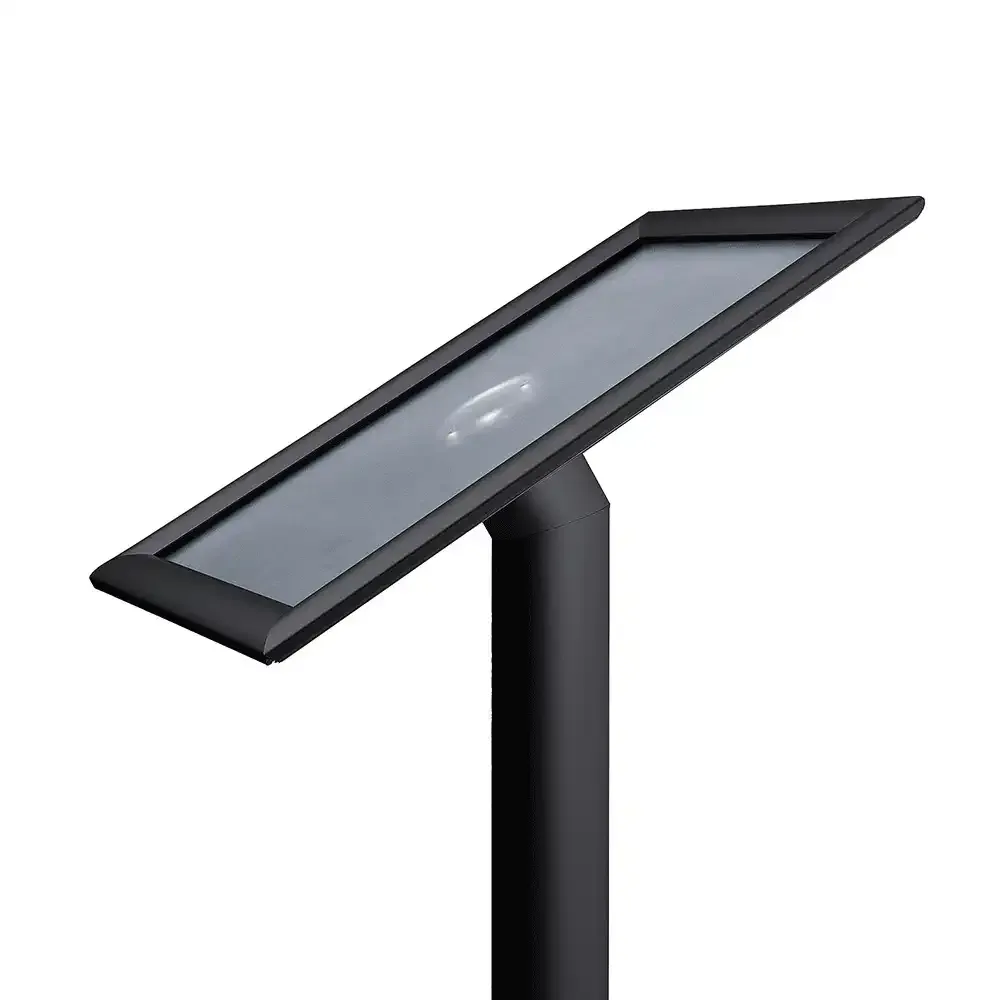Display Menuboard snapramme A4 gulvskilt sort