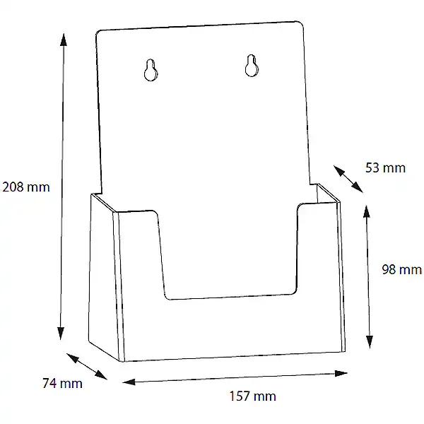 Display brochureholder ECO A5 bordmodel vægophæng