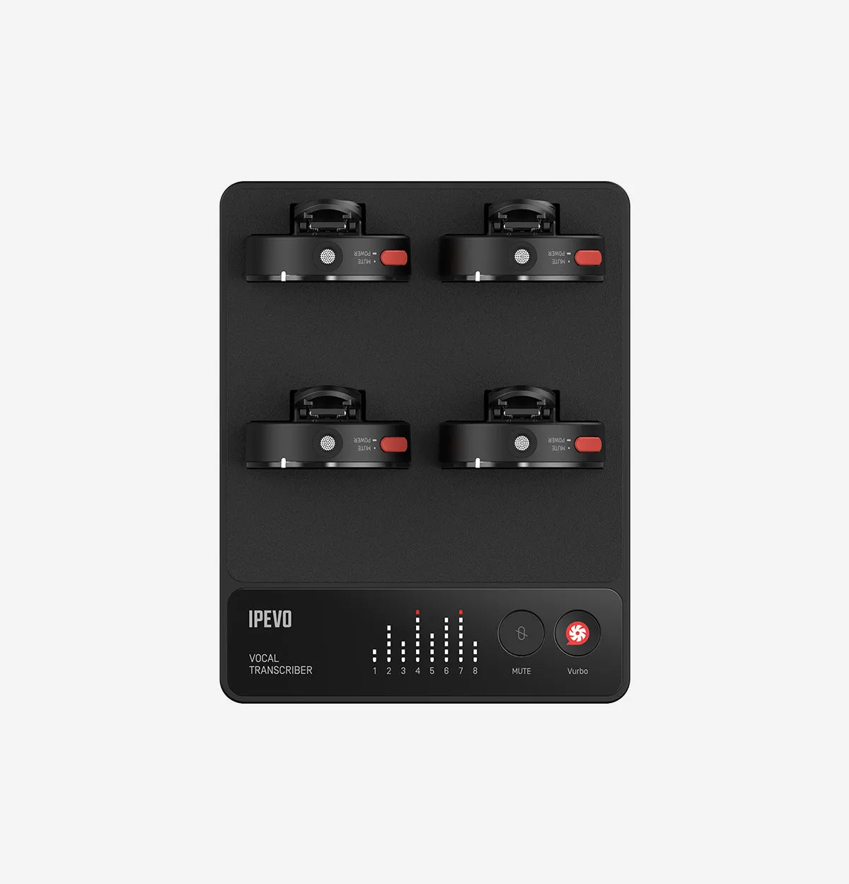 IPEVO VOCAL TRANSCRIBER mikrofonsæt 4 stk trådløs AI