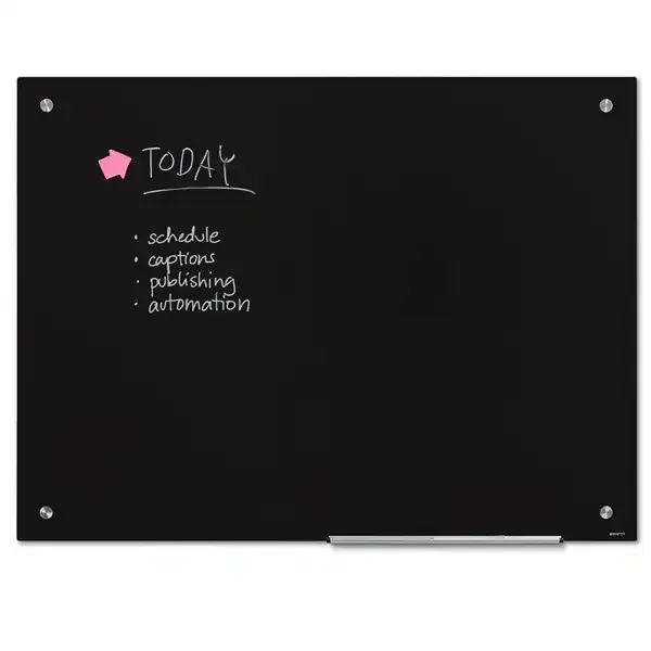 Display Scritto glaswhiteboard sort 90x120 cm magnetisk