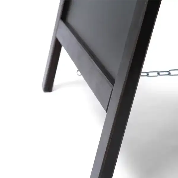 Display træskilt A-skilt sort kridttavle 55x82 cm
