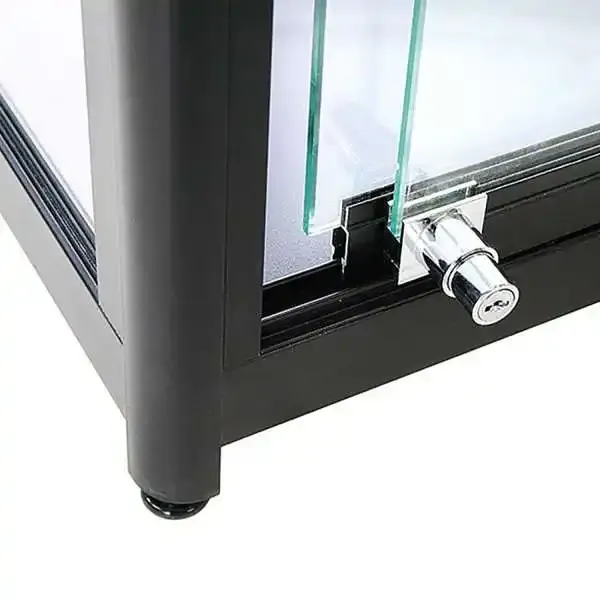 Display LED udstillingsmontre sort 90x200x45 cm glas