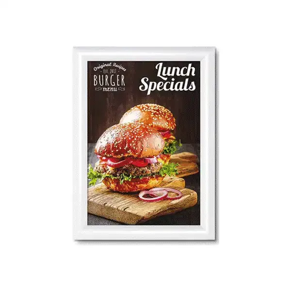 Display Snapramme A4 25 mm aluminium hvid