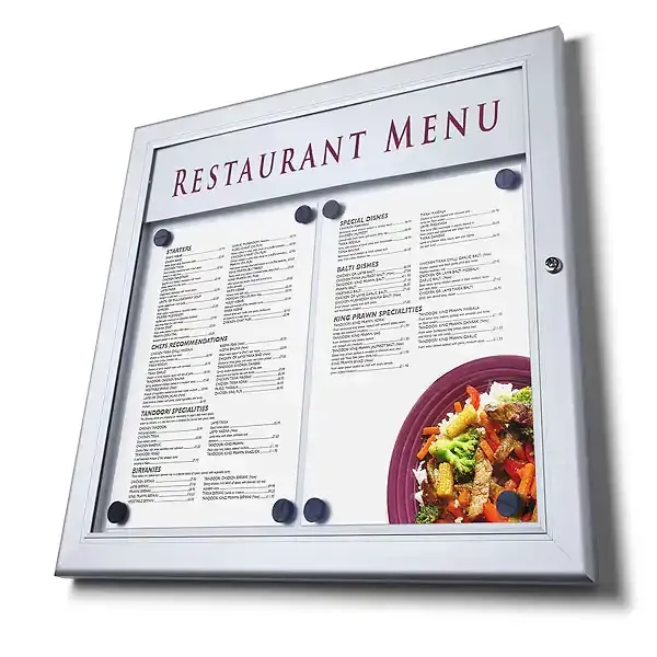 Display SCZ menu opslagsskab magnettavle 2xA4 bred
