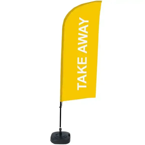 Display Take Away beachflag 89x240 cm gul