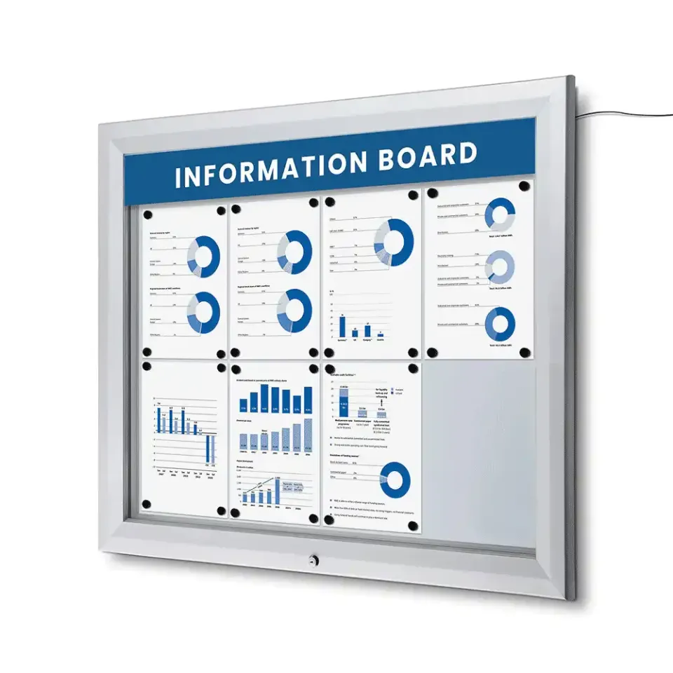 Display Premium opslagsskab LED 8xA4 udendørs