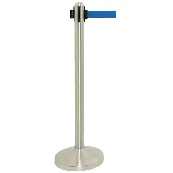 Display kø-leder outdoor sølv blå sele 210 cm