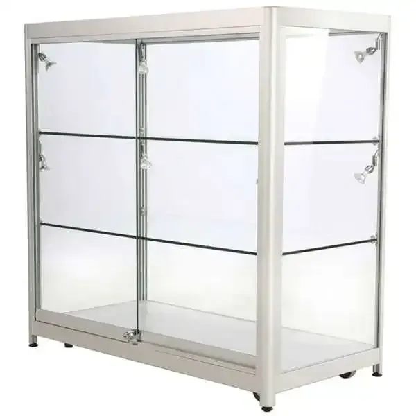 Display LED udstillingsmontre 90x90x45 cm glas