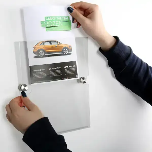 Display A5 vægskilt akryl sandwich