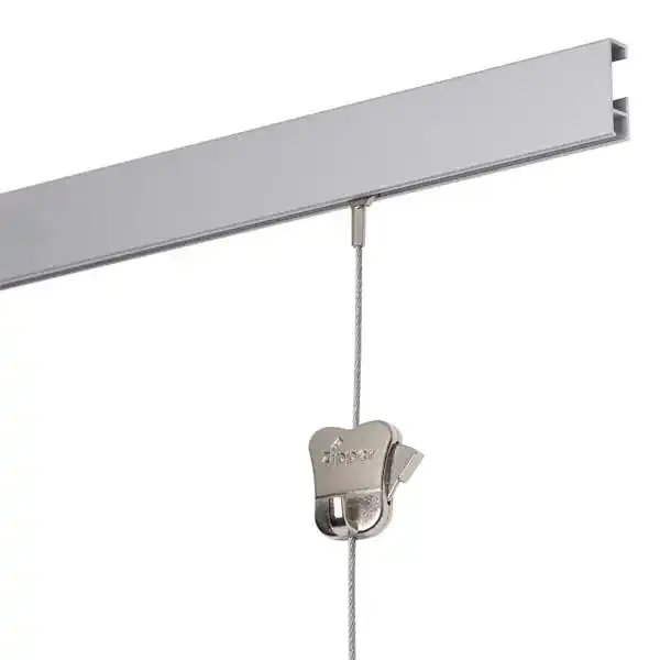 Display Cliprail galleriskinne sølv 200 cm 20 kg