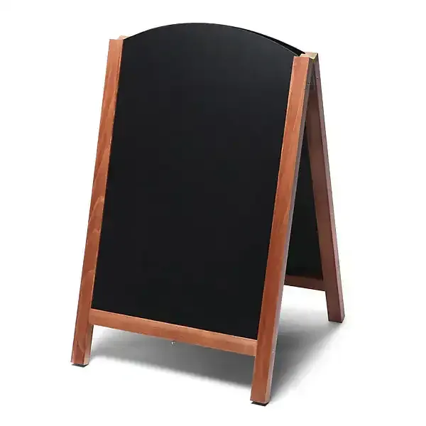Display A-skilt teaktræ gadeskilt 55x86 cm 4 tavler