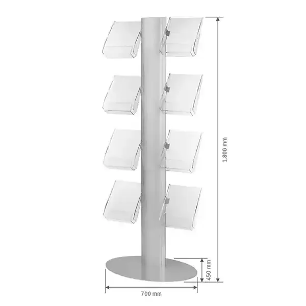 Display Elipse brochurestander 8 x A4 dobbeltsidet