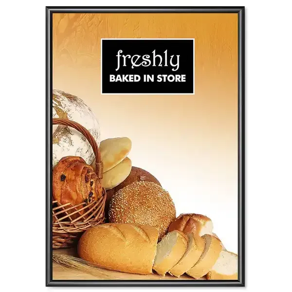 Display G25 snapramme 70x100 cm sort 25 mm